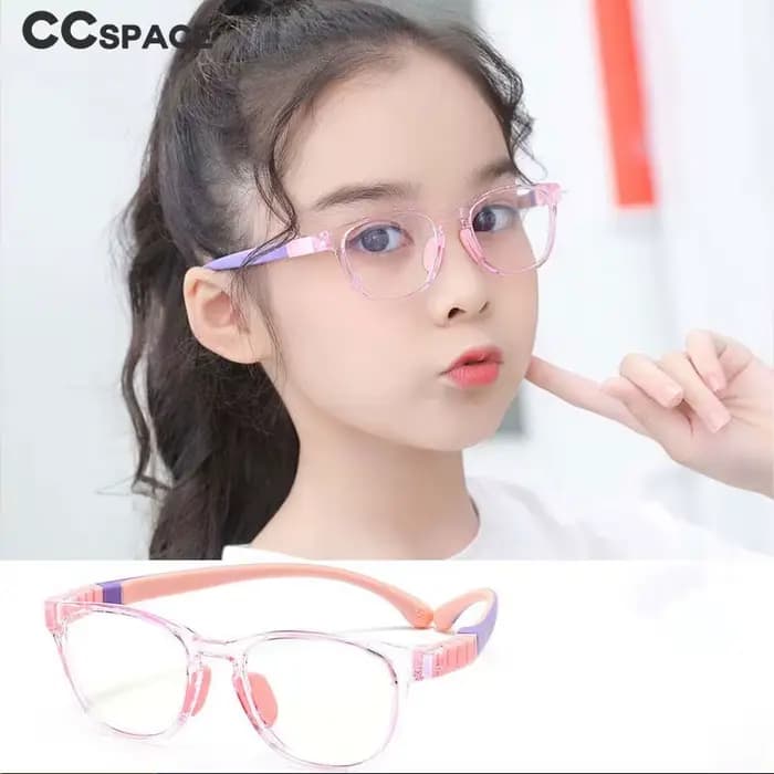 Lunettes Anti-lumière bleue en Silicone pour enfants, monture de lunettes de Sport amovible et Flexi