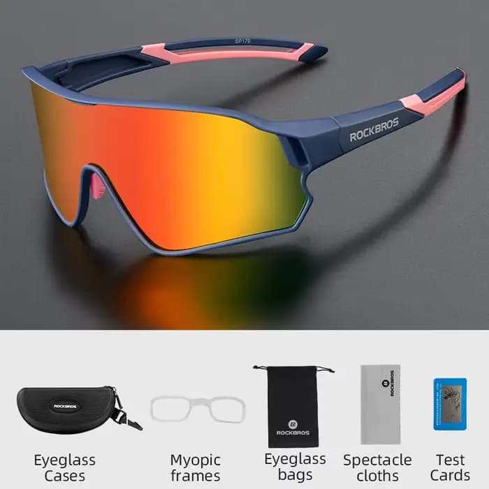 ROCKBROS lunettes de vélo polarisées UV400 Protection solaire lunettes de soleil de cyclisme ultralé