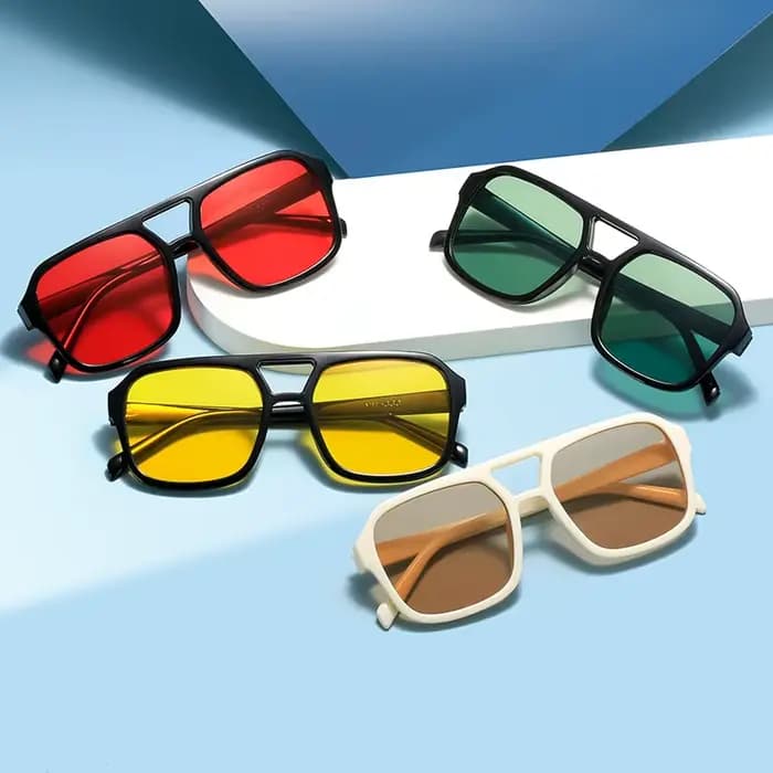 style adulte, lunettes de soleil, carré Double nouveau faisceau version coréenne personnalisée, lune
