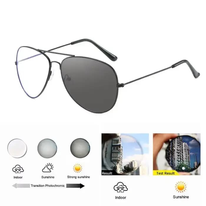 Lunettes de soleil photochromiques pour hommes et femmes, verres optiques, lunettes de conduite en p