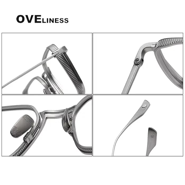 Mode pur titane lunettes cadre hommes femmes marque Design ultraléger montures de lunettes haute qua