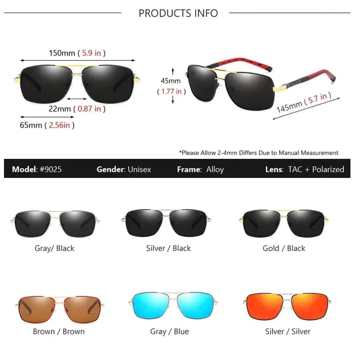 AOWEAR-Lunettes de soleil polarisées rétro pour hommes et femmes, lunettes de conduite vintage, lune