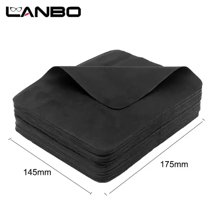 LANBO-Nettoyant pour lunettes en microcarence, 100 pièces, 145x175mm, nettoyant pour lunettes, lenti