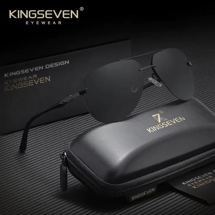 Lunettes de soleil polarisées sans monture KINGSEVEN UV400 pour hommes et femmes, idéales pour la co