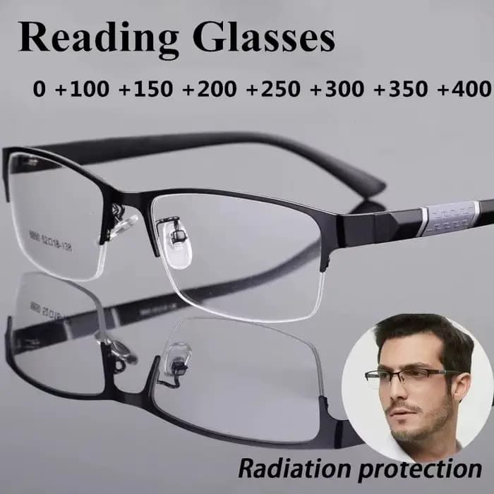 Lunettes de lecture rétro pour hommes, lunettes d'hypermétropie, anti-lumière bleue, affaires, 0 + 1