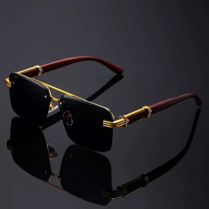 Lunettes de soleil rectangulaires à Double faisceau pour hommes et femmes, verres de soleil carrés s