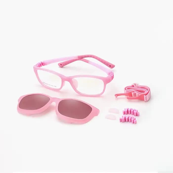 Ralferty 2 en 1 enfants lunettes de soleil polarisées Clips sur lunettes enfant 0 dioptrie Prescript