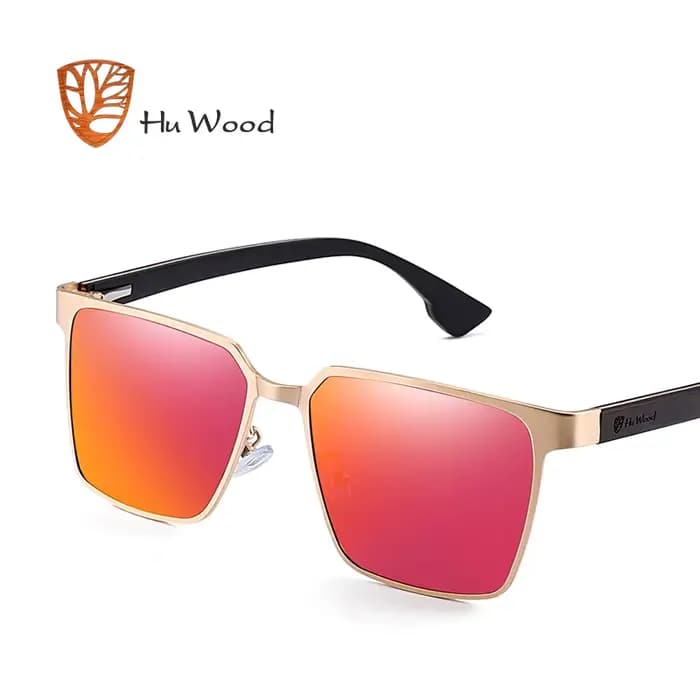 Hu Wood haute qualité hommes lunettes de soleil carrées pour hommes femmes printemps lunettes de sol