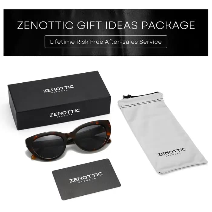 ZENOTTIC mode oeil de chat lunettes de soleil polarisées à la main acétate UV400 Protection lunettes