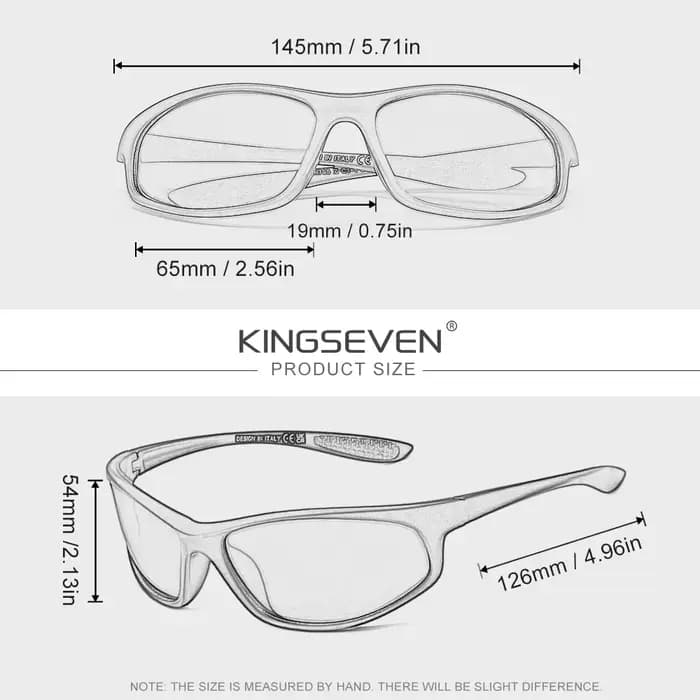 Lunettes de soleil polarisées KINGSEVEN pour le cyclisme, grande monture, lunettes de soleil pour ho