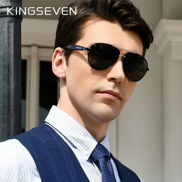 KINGSEVEN UV400 pilote lunettes de soleil hommes femmes polarisées UV400 mode crème solaire lunettes