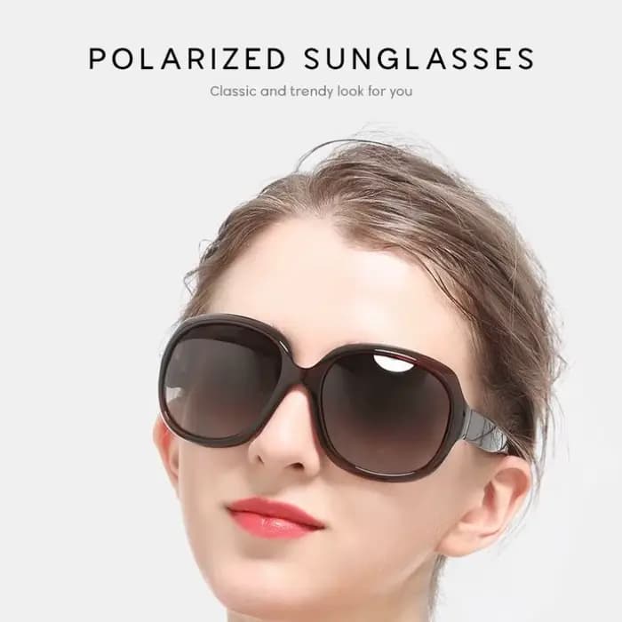 Lunettes de soleil polarisées pour femmes, surdimensionnées, à la mode, protection UV400, sport à la