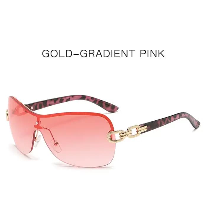 NYWOOH-Lunettes de soleil à double anneau pour hommes et femmes, lunettes de soleil sans cadre, nick