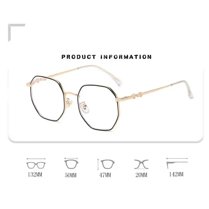 Monture de lunettes bloquant la lumière bleue classique pour femmes, lunettes à charnière à ressort