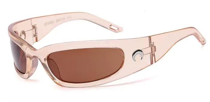 Lunettes de soleil rectangulaires Moon pour femmes et hommes, style rétro, pour le cyclisme en plein