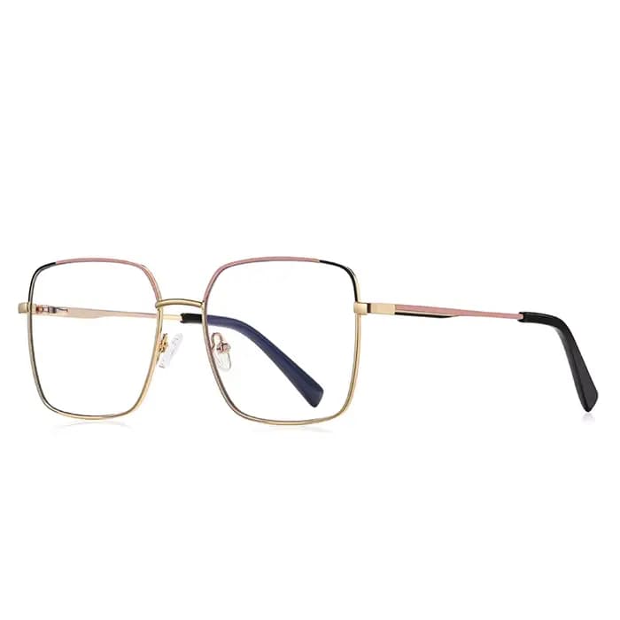 JMISUS mode femmes lunettes multifocales progressives cadre métallique carré avec lentilles photochr