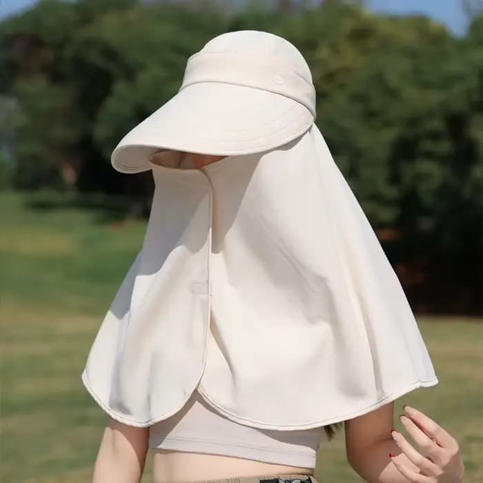Visière extérieure en soie glacée résistante aux UV, avec bord en Nylon UPF 50, chapeau vide décontr