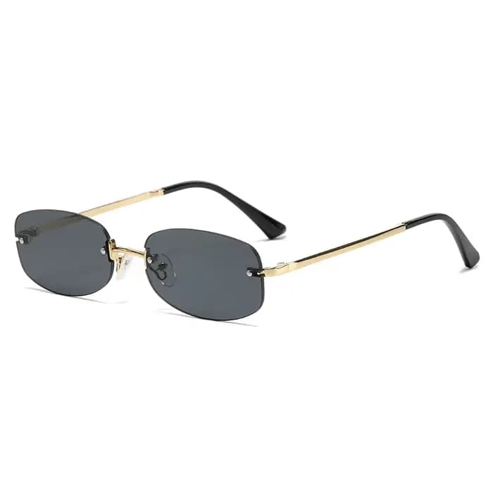 Lunettes elliptiques Anti-lumière en métal sans cadre pour femmes, lunettes de haute qualité, lunett