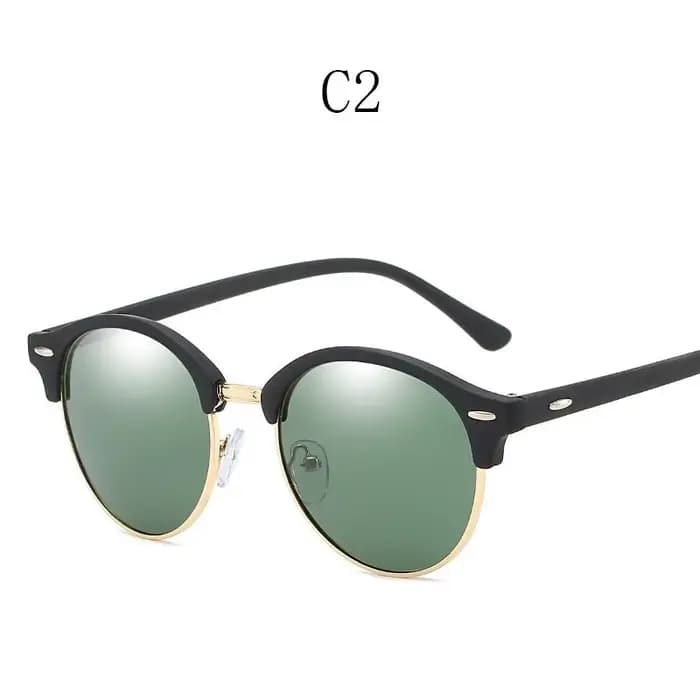 Lunettes de soleil polarisées rondes classiques pour hommes et femmes, lunettes de soleil testeur, m