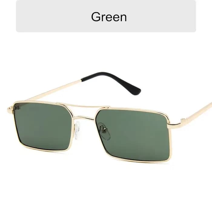 Lunettes de soleil miroir Anti-reflet pour femmes et hommes, verres carrés en métal, classiques, à l