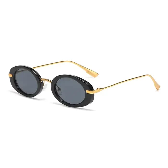 Lunettes de soleil ovales à petite monture pour femmes et hommes, pare-soleil rétro UV, marque de lu
