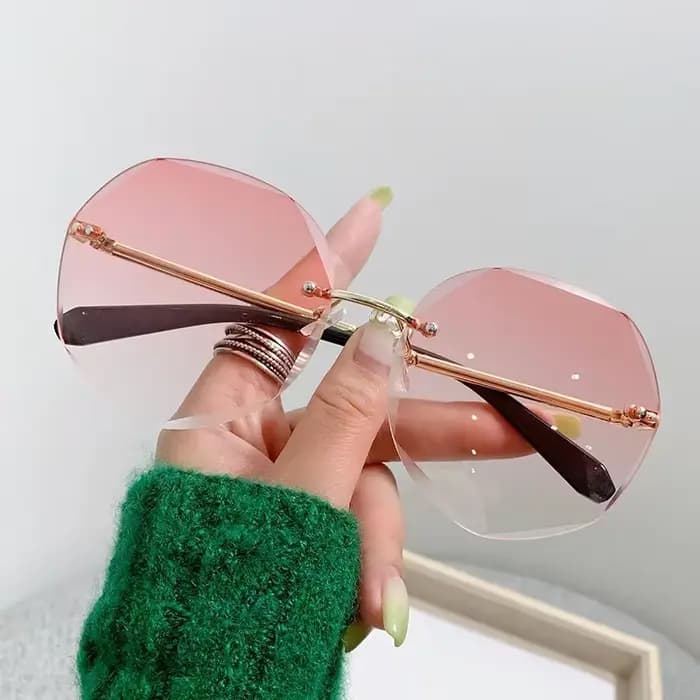 Lunettes de soleil carrées sans bords pour femmes et hommes, Vintage, marque de luxe de styliste Ins