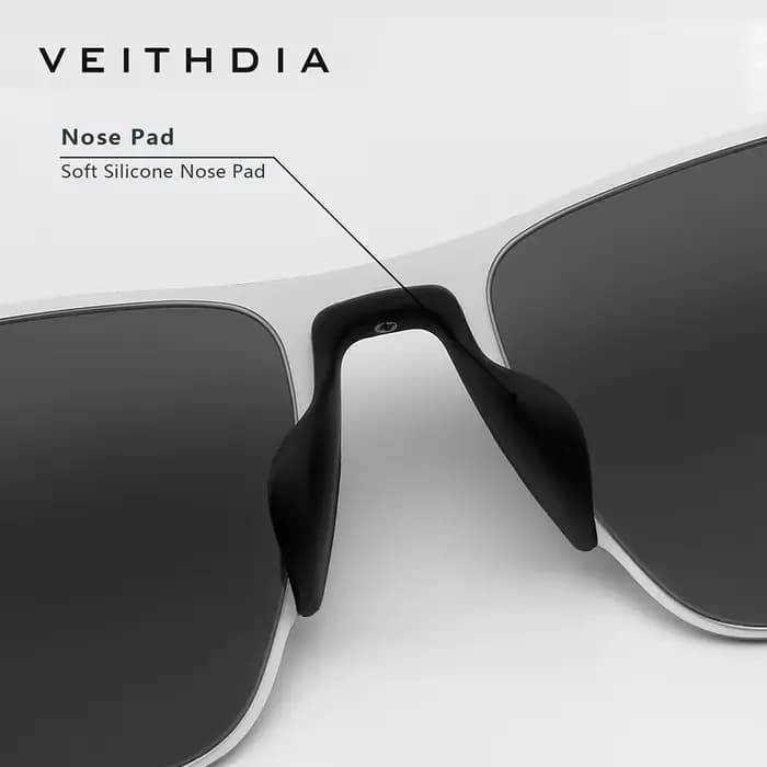 Lunettes de soleil vintage de marque VEITHDIA pour hommes et femmes, en acier inoxydable, verres en