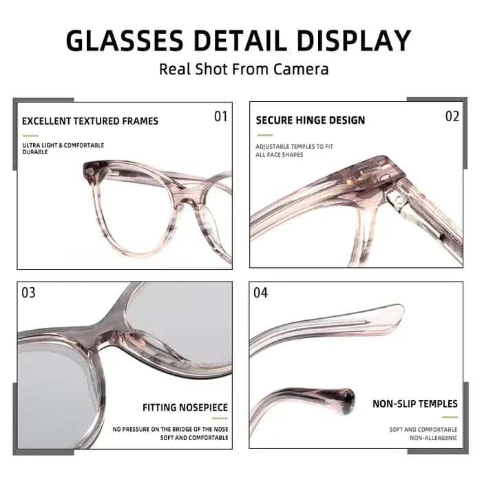 CLLOIO-Lunettes de myopie à clip magnétique en acétate pour femmes, lunettes de lecture anti-rayons