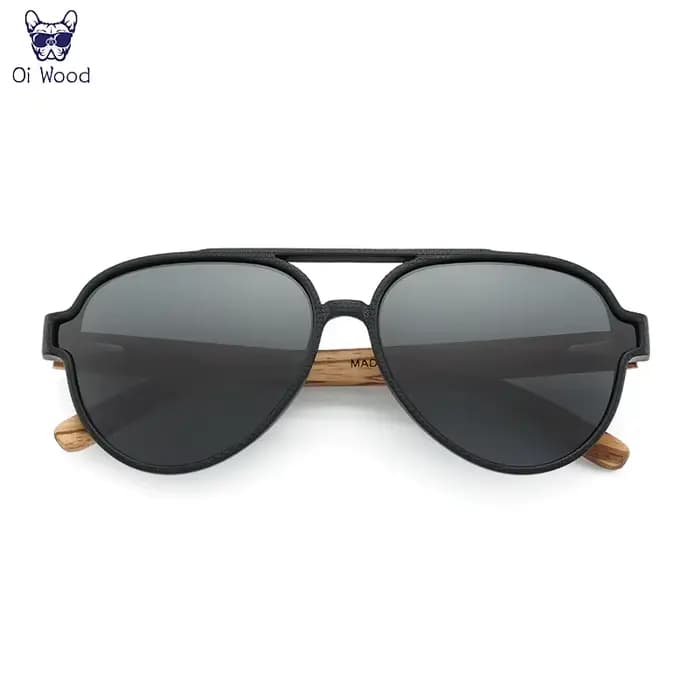Oi bois lunettes de soleil pour femmes hommes lunettes de soleil en bois polarisées UV400 haute qual