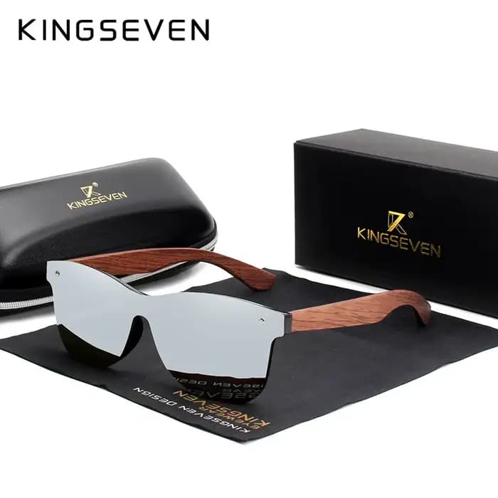 KINGSEVEN lunettes de soleil en bois naturel hommes Vintage classique polarisé mode femmes