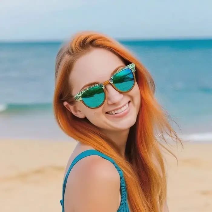 Lunettes de soleil en bois d'ormeau pour hommes et femmes, verres polarisés bleu glacier, lunettes d