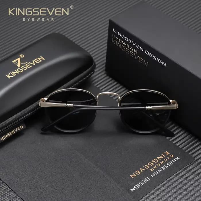 KINGSEVEN – lunettes de soleil polarisées UV400, monture ronde, style Vintage, pour hommes et femmes