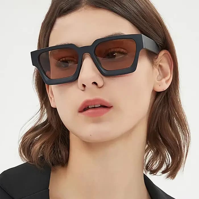 JNPCXI mode carré femmes luxe lunettes de soleil rétro dégradé bleu concepteur hommes tendance lunet