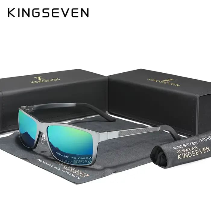 KINGSEVEN – lunettes de soleil polarisées en aluminium pour hommes, protection UV400, Anti-reflet, a