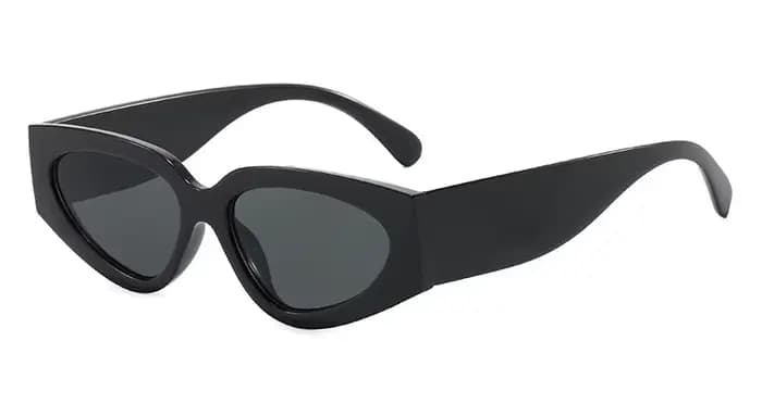 Lunettes de soleil œil de chat de luxe pour femmes, lunettes de soleil noires blanches, grand cadre,