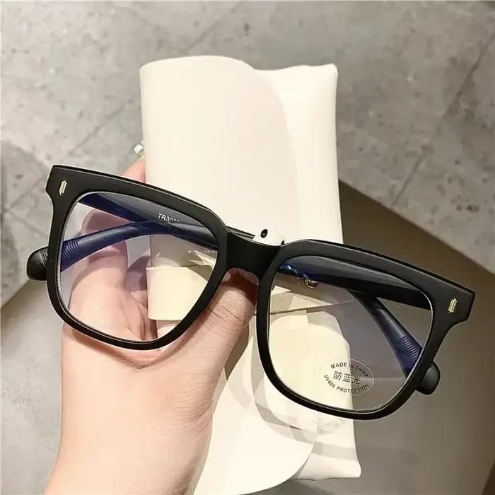 Lunettes de myopie anti-lumière bleue à monture carrée pour hommes et femmes, lunettes de protection