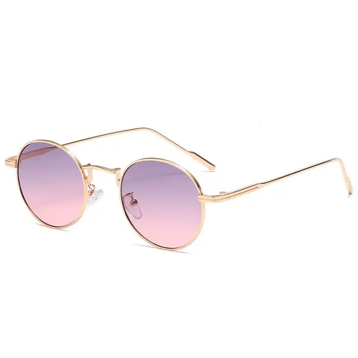 Randonnée mode ronde Vintage Anti lumière lunettes femmes hommes dégradé nuances pour femme rétro al