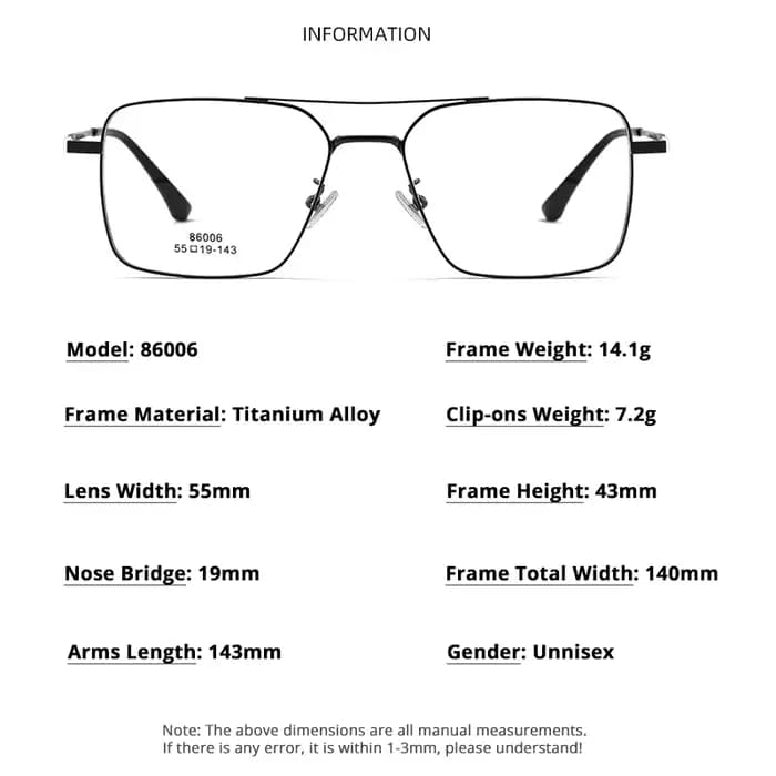 Hommes classique polarisé pince sur lunettes de soleil pilote Double faisceau en alliage de titane l