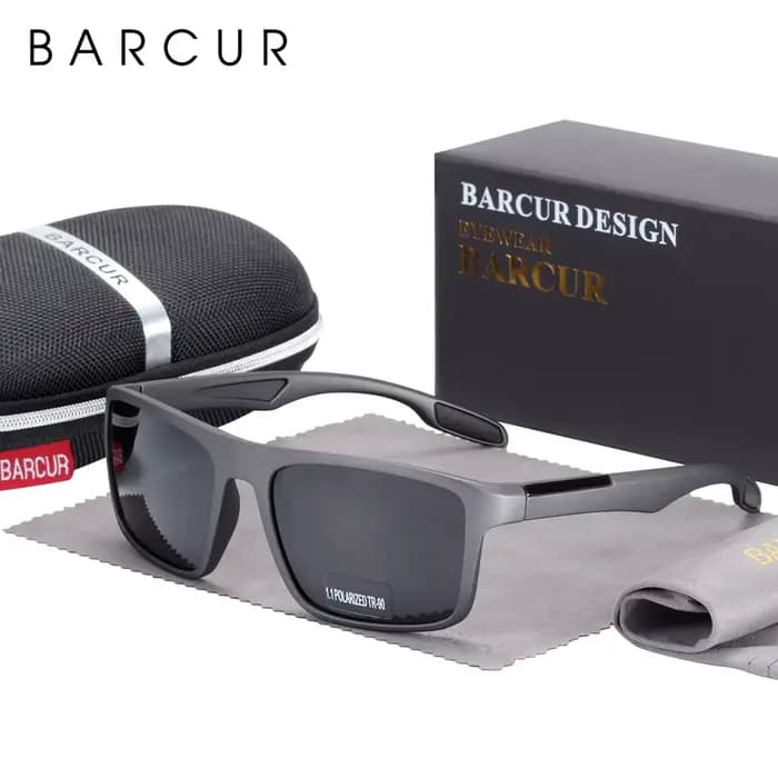 BARCUR marque lunettes de soleil hommes TR90 cadre ultraléger polarisé Vintage lunettes de soleil po
