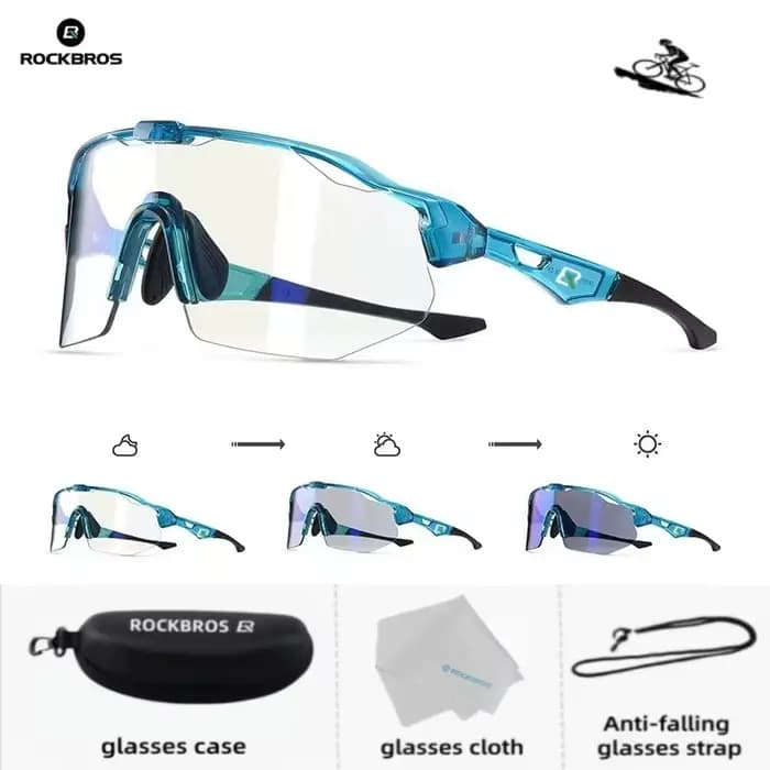 Lunettes de cyclisme ROCKBROS, coupe-vent et photochromiques, pour le sport de plein air, la course