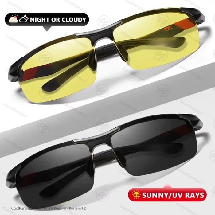 Lunettes de soleil photochromiques en aluminium pour hommes, anti-absorbe ouissement, vision jour et