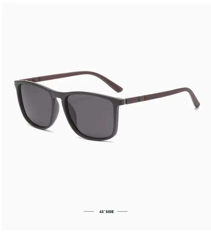 Lunettes de soleil de sport pour hommes, polarisées, confortables, carrées, légères, accessoire avec