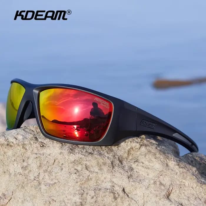 KDEAM-Lunettes de soleil d'équitation en matériau TR90 pour hommes, lunettes de soleil de cyclisme d
