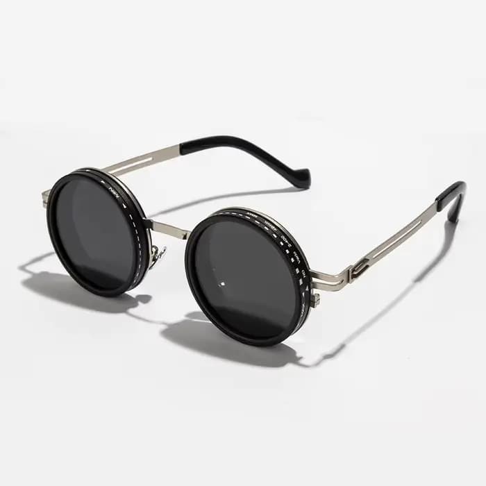 Lunettes de soleil rondes polarisées ND9 lunettes de soleil à gradation réglable hommes femmes rétro