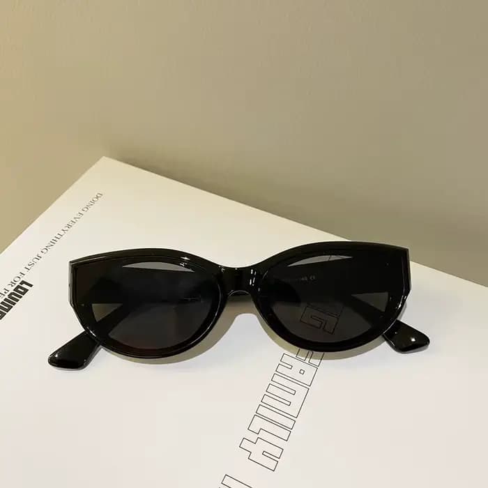 Nouvelles lunettes de soleil œil de chat pour femmes, monture ovale vintage, verres elliptiques carr