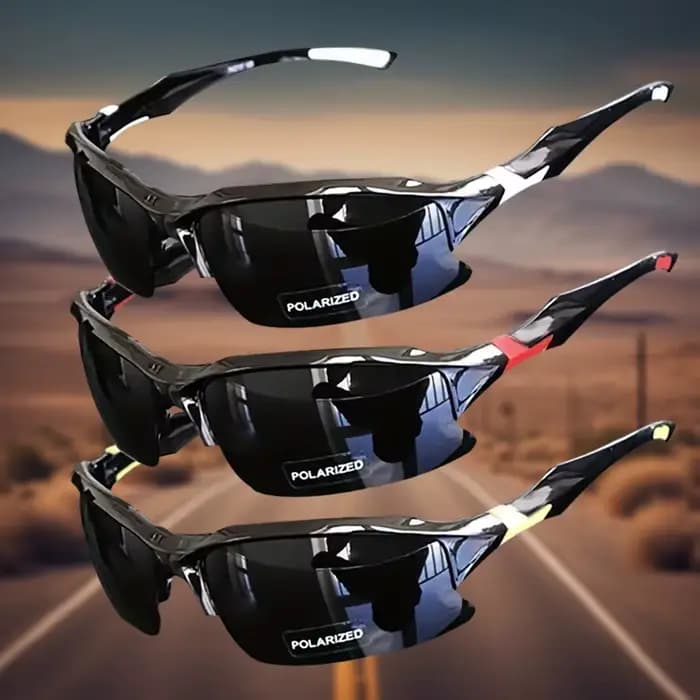 Lunettes de soleil polarisées légères pour hommes et femmes, lunettes de soleil de sport, cyclisme,