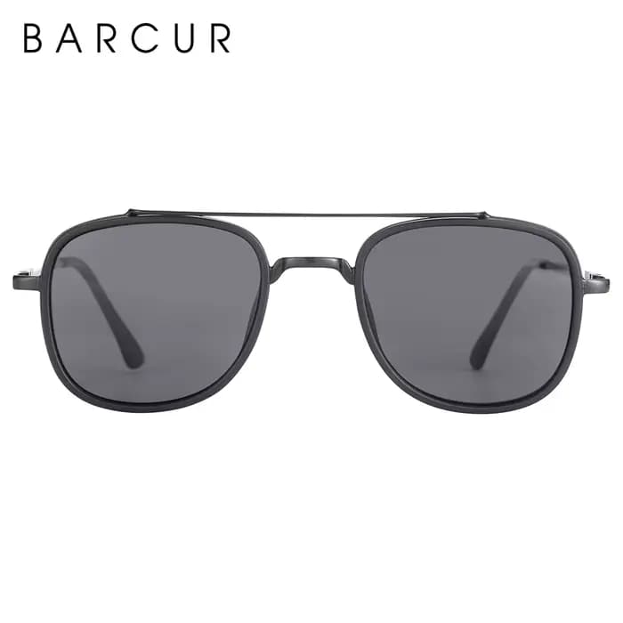 BARCUR-Lunettes de soleil carrées polarisées pour hommes et femmes, lunettes de soleil classiques, a