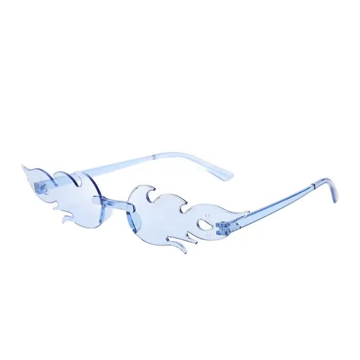 Lunettes de soleil flamme sans bords, personnalité boule colorée, lunettes de soleil de fête, bonbon