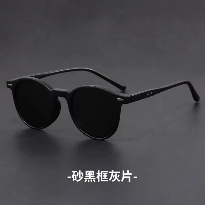 Lunettes de soleil polarisées ultralégères coréennes, monture ronde UV400, rétro, tendance, pour la