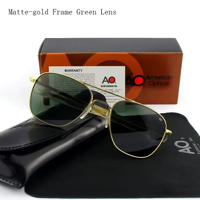 Pilot AO lunettes de soleil hommes Top qualité armée américaine militaire miroir AGX verre trempé le
